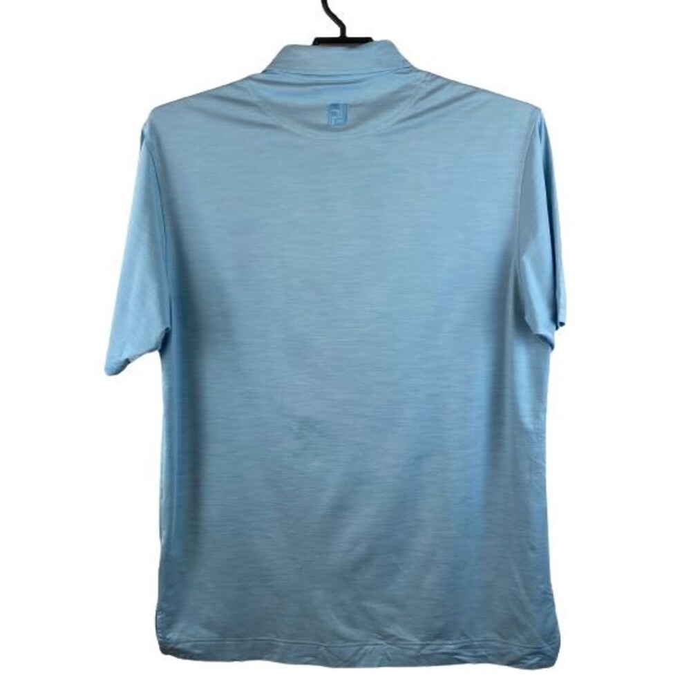 Footjoy LPGA Mens Large Blue Heathered Short Sleeve Golf Polo Shirt - Picture 2 of 4